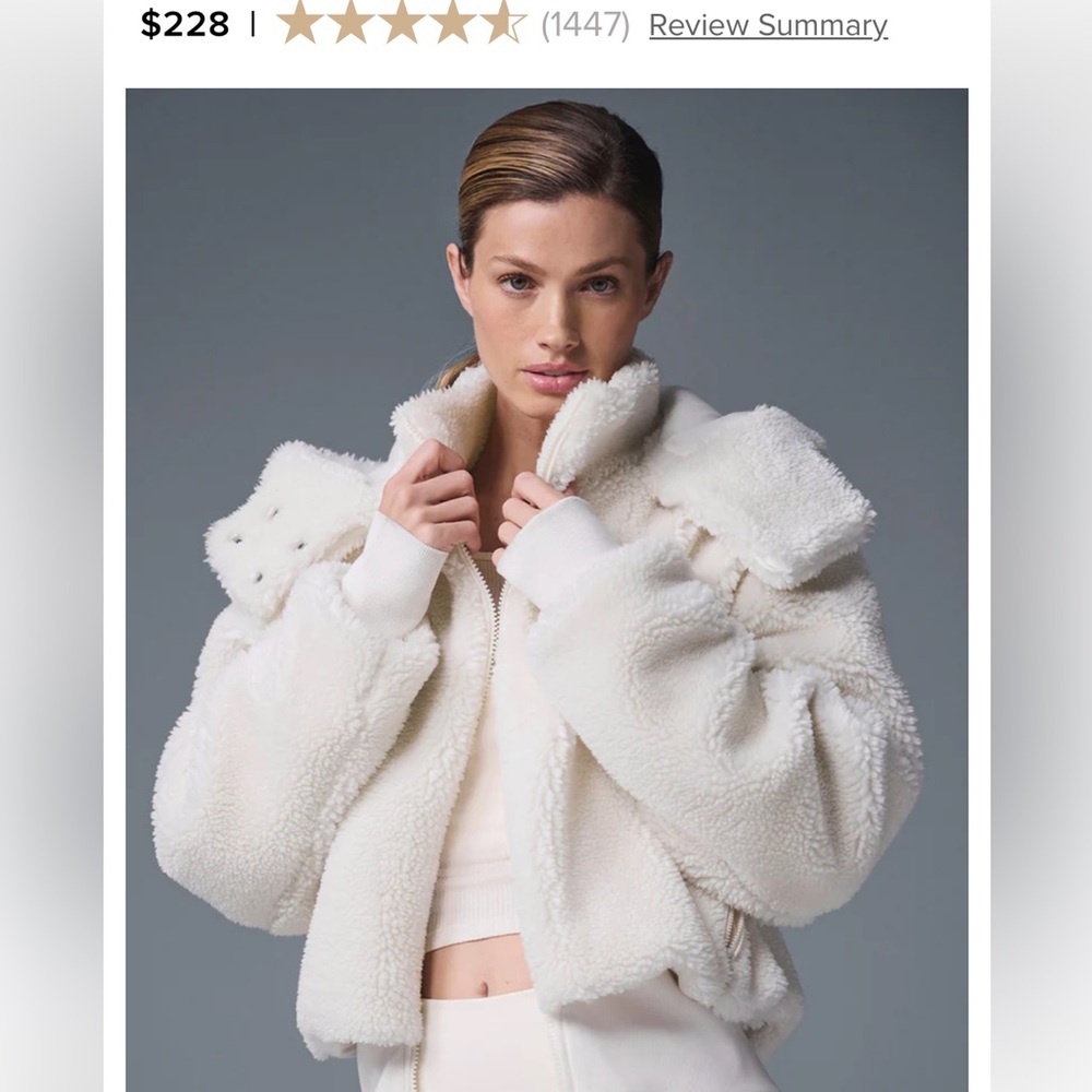 ALO Yoga Cream Teddy Jacket